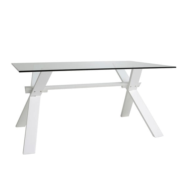 Biely jedálenský stôl Marckeric Selena, 160 x 90 cm