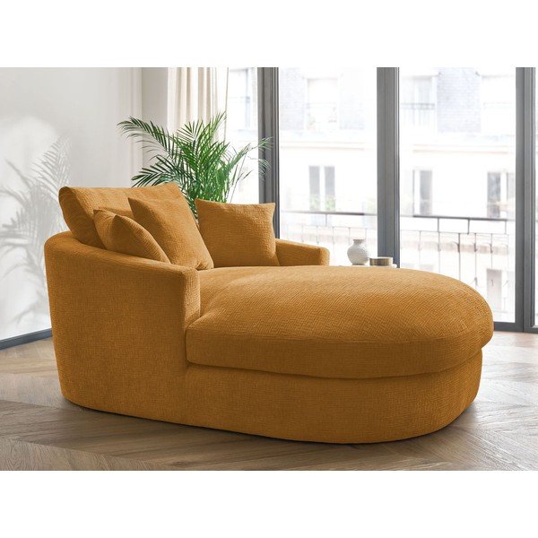 Žlté ženilkové kreslo Belem – Bobochic Paris-image-1