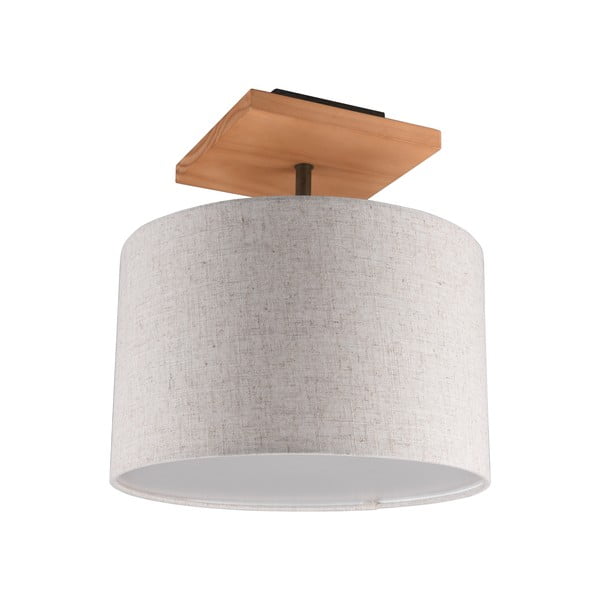 Svetlosivé stropné svietidlo s textilným tienidlom Elmau – Trio