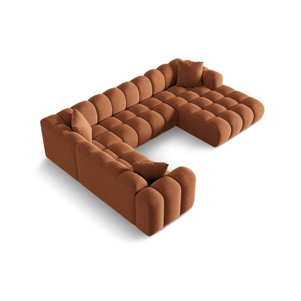 Terakotová ženilková rohová pohovka (ľavý roh/do tvaru "U") Treno – Cosmopolitan Design-image-2