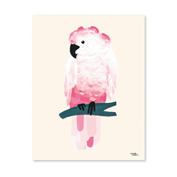 Plagát Michelle Carlslund Pink Cockatoo, 30 x 40 cm