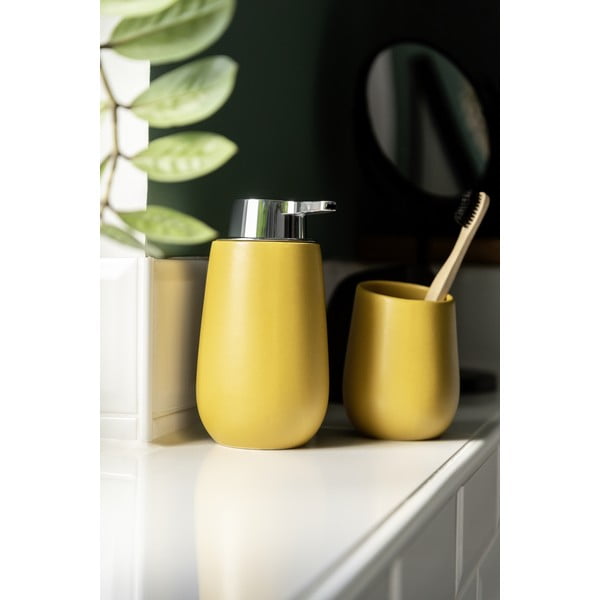 Žltý keramický dávkovač mydla 0.32 l Badi - Wenko-image-1
