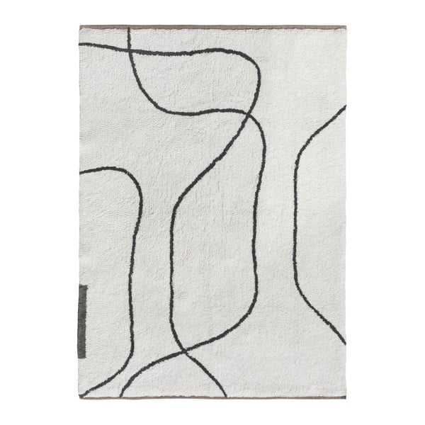Slonovinový prateľný bavlnený koberec 100x140 cm Shadow – Mette Ditmer Denmark