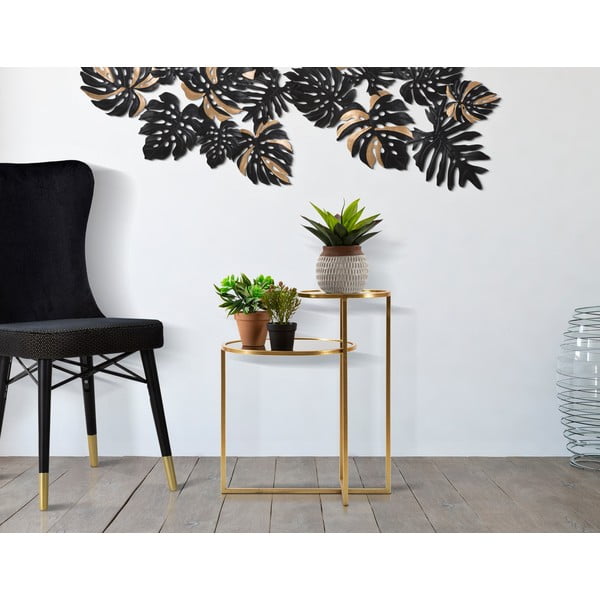 Okrúhly konferenčný stolík v zlatej farbe 40x50 cm - Mauro Ferretti-image-1