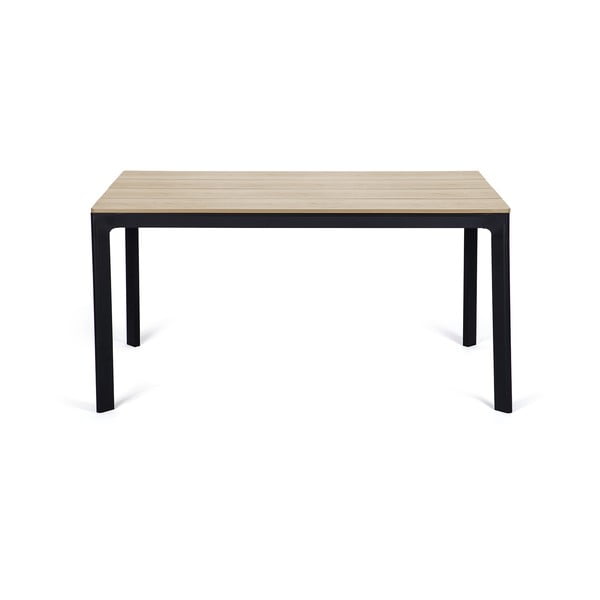 Záhradná jedálenská súprava pre 4 osoby s čiernou stoličkou Joanna a stolom Thor, 147 x 90 cm-image-2