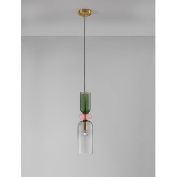 Sklenené závesné svietidlo v zlatej farbe ø 11 cm Murano – Nova Luce-image-3