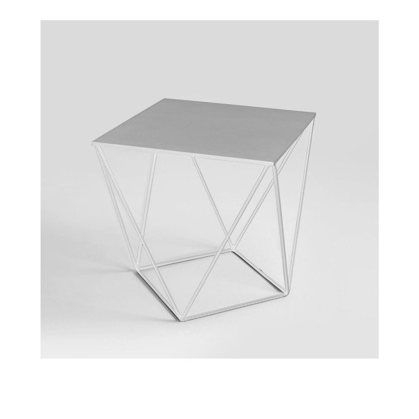 Biely odkladací stolík Custom Form Daryl, 55 × 55 cm-image-1