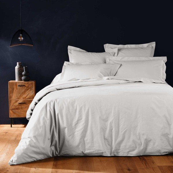 Biela bavlnená obliečka na perinu na dvojlôžko/predĺžená 240x220 cm Lina – douceur d'intérieur-image-1
