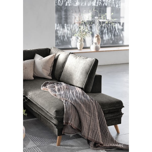 Tmavosivá rozkladacia rohová pohovka (pravý roh) Charming Charlie – Miuform-image-4