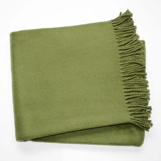 Zelená deka s podielom bavlny Euromant Basics, 140 x 180 cm