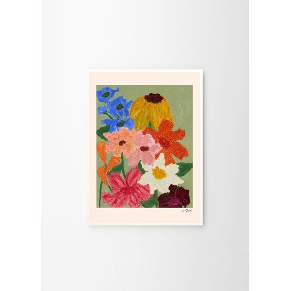 Plagát 50x70 cm Flowers on Sage Green – Carla Llanos – The Poster Club-image-3