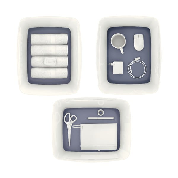 Biela úložná škatuľa s vekom Leitz Office, objem 18 l-image-2