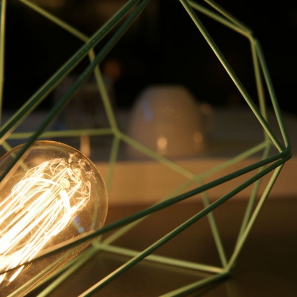 Svietidlo s čiernym tienidlom a červeným káblom Filament Style Diamond #1-image-1