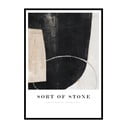 Plagát v ráme 72x102 cm Sort Of Stone – Malerifabrikken