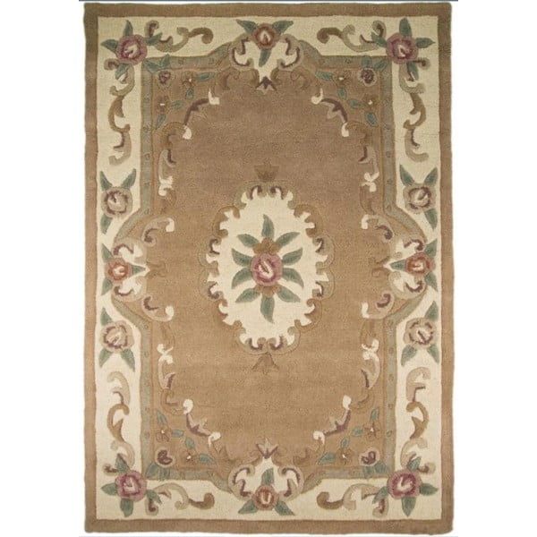 Béžový vlnený koberec Flair Rugs Aubusson, 75 × 150 cm