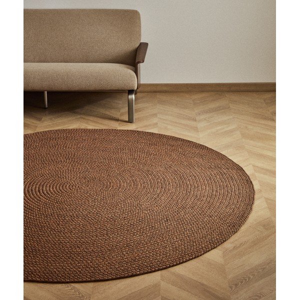 Okrúhly vnútorný a vonkajší koberec v terakotovej farbe ø 200 cm Despas – Kave Home-image-1