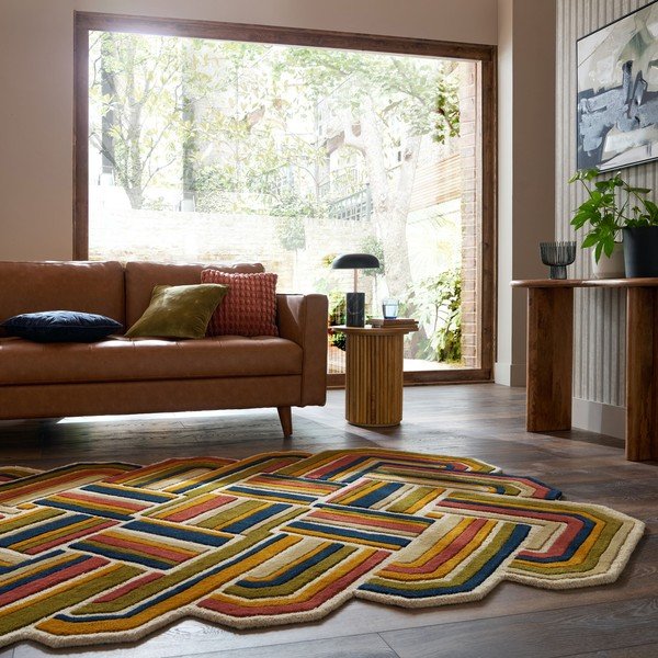 Ručne tkaný vlnený koberec 140x200 cm Lattice Shaped  – Flair Rugs-image-1