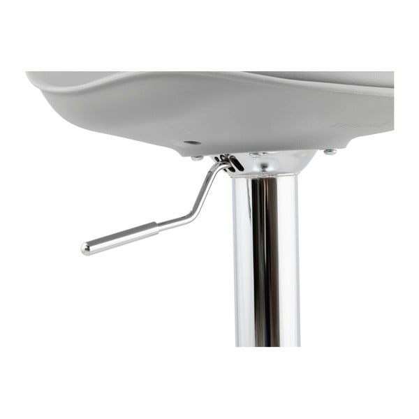 Sivá barová stolička so sedadlom z pravej kože Kokoon-image-4