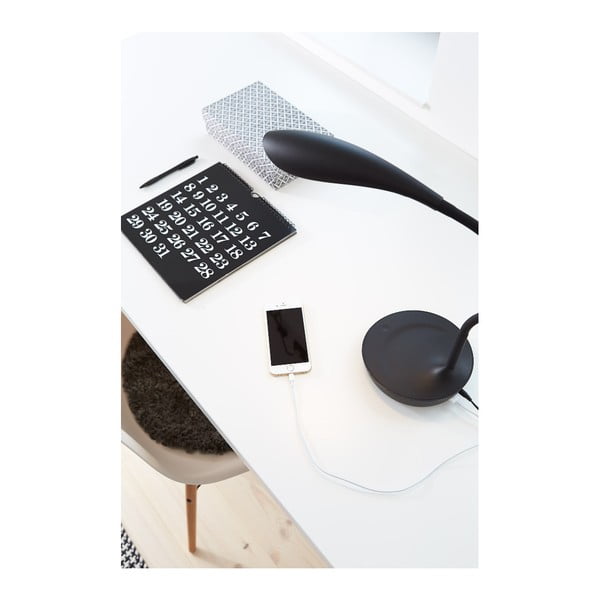 Čierna stolová lampička s USB portom Markslöjd Swan-image-4