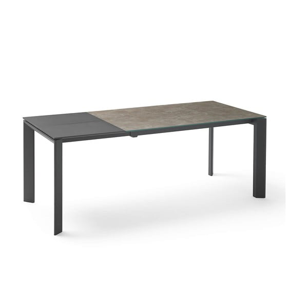Hnedo-čierny rozkladací jedálenský stôl sømcasa Tamara, dĺžka 160/240 cm