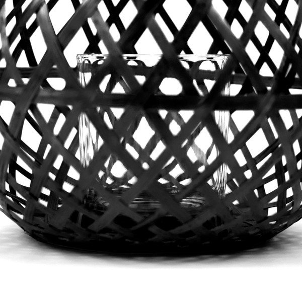 Čierny bambusový lampáš Compactor Bamboo Lantern, ⌀ 25 cm-image-1