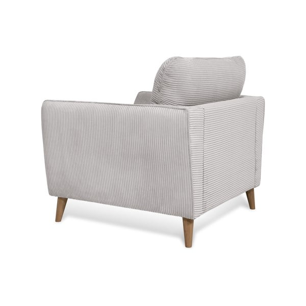 Svetlosivé menčestrové kreslo Paris – Scandic-image-4