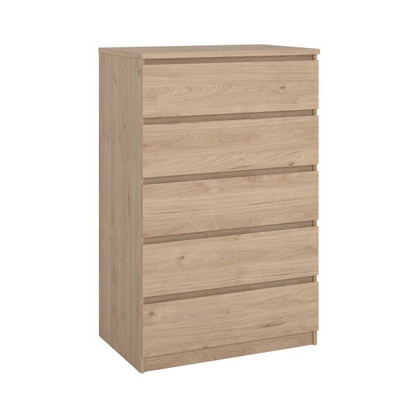 Komoda v dekore duba v prírodnej farbe 77x121x50 cm Naia – Tvilum