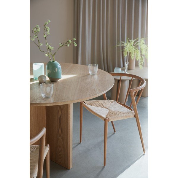 Okrúhly jedálenský stôl v dekore duba ø 120 cm Laurent – White Label-image-1