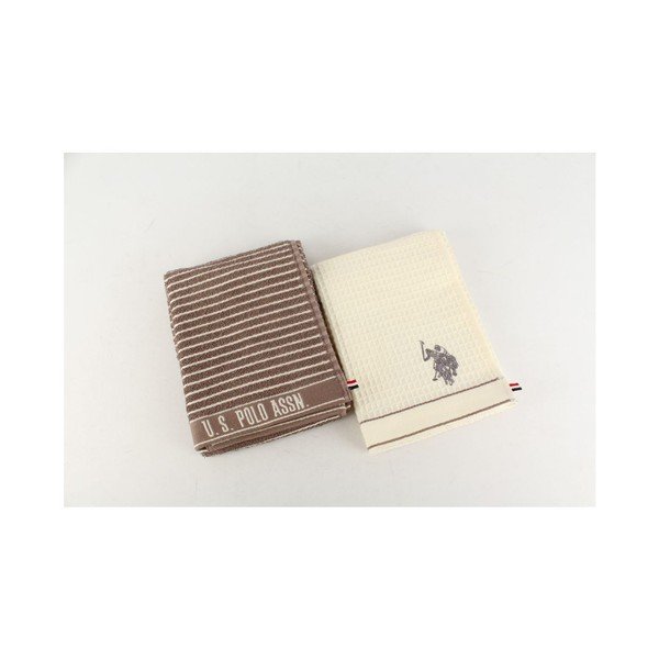 Sada 2 utierok U.S. Polo Assn. Sturgis Brown, 50x70 cm-image-1