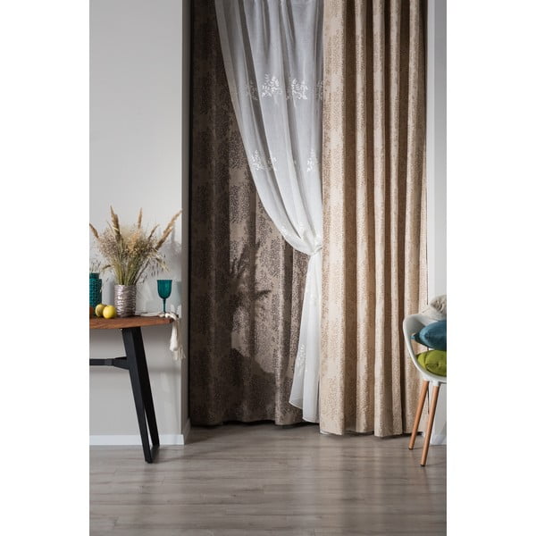 Sivo-hnedý záves 140x245 cm Kansai - Mendola Fabrics-image-4