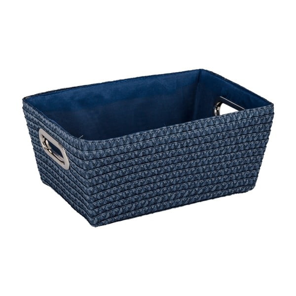 Modrý košík Wenko Chromo, šírka 28 cm