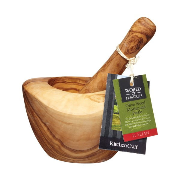 Mažiar z olivového dreva Kitchen Craft Italian-image-1