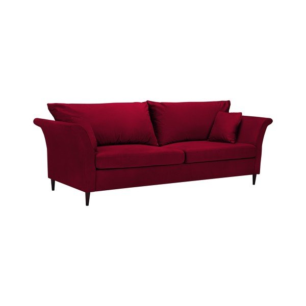Červená rozkladacia pohovka s úložným priestorom Mazzini Sofas Pivoine-image-2
