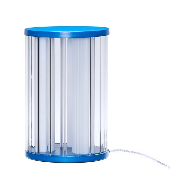 Modrá sklenená LED stolová lampa so stmievačom (výška  30 cm) Aru – Hübsch