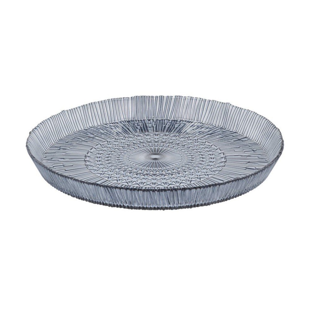Modrý sklenený servírovací tanier ø 30 cm Kusintha – Bitz