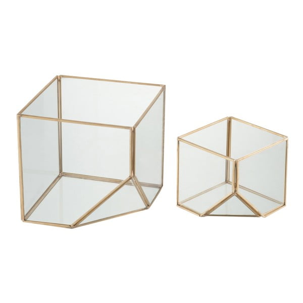 Sada 2 svietnikov Cube, výška 10 a 16 cm