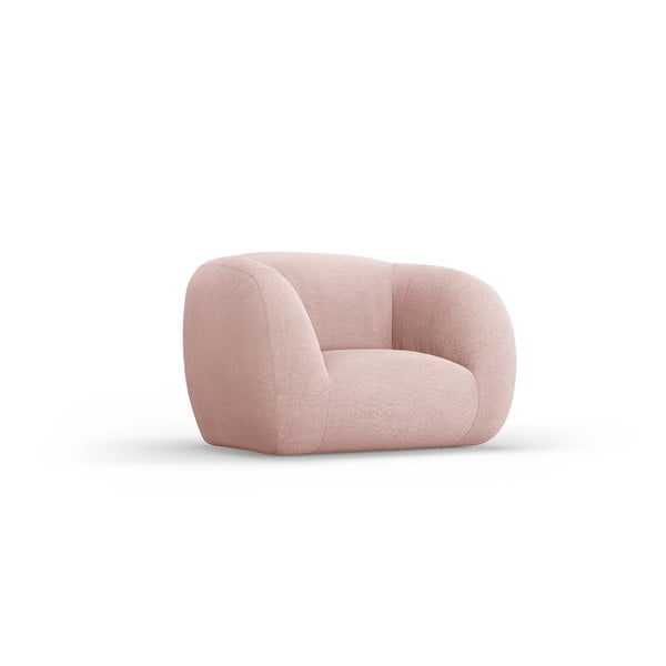 Svetloružové kreslo z textílie buklé Essen – Cosmopolitan Design