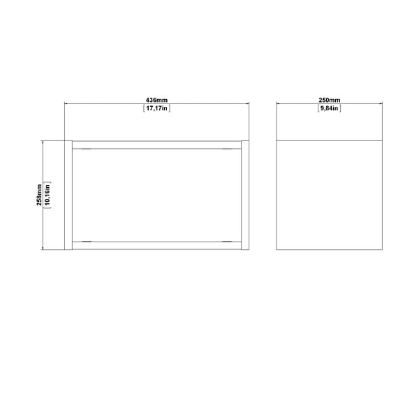 Poschodová polica v dekore duba v prírodnej farbe 44 cm Roomers – Tvilum-image-2
