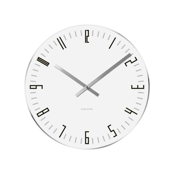 Biele hodiny Present Time Slim