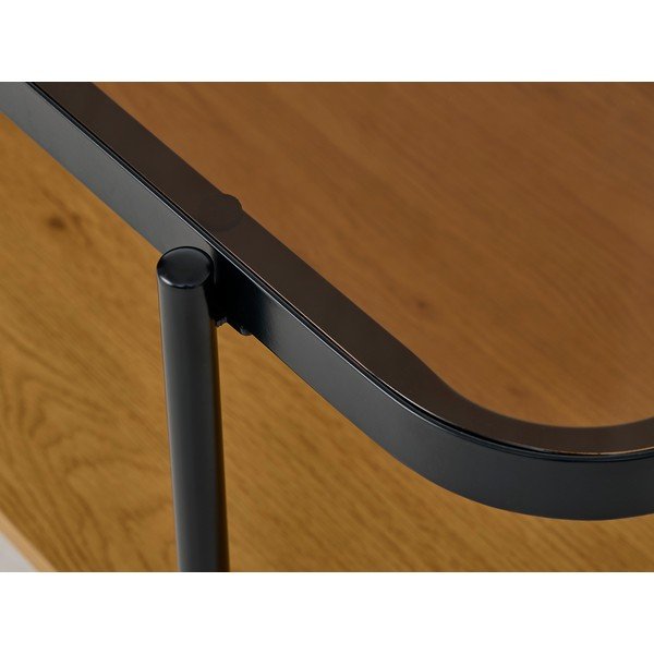 Konferenčný stolík so sklenenou doskou v prírodnej farbe 60x120 cm Hassel – Unique Furniture-image-3