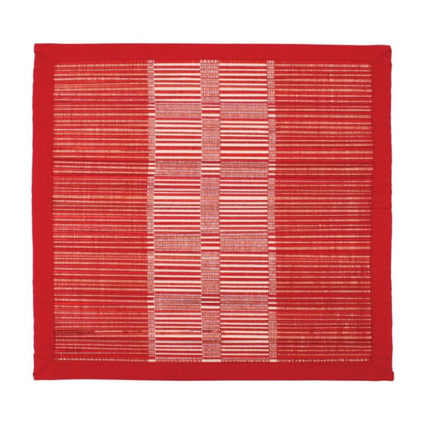 Červené prestieranie zo slamy a bavlny Ladelle Akita, 35 × 35 cm