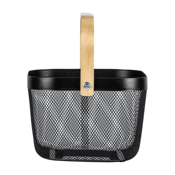 Čierny organizér do kúpeľne s bambusovým držadlom Wenko Bambusa-image-2