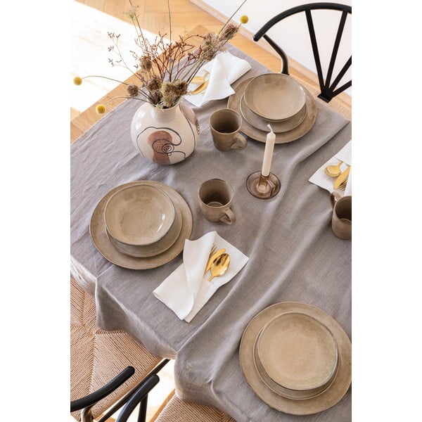 Béžová kameninová jedálenská súprava 24 ks Glosia - Bonami Selection-image-3