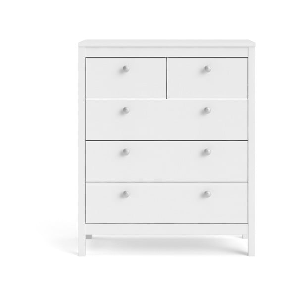 Biela vysoká komoda 82x99 cm Madrid – Tvilum-image-2