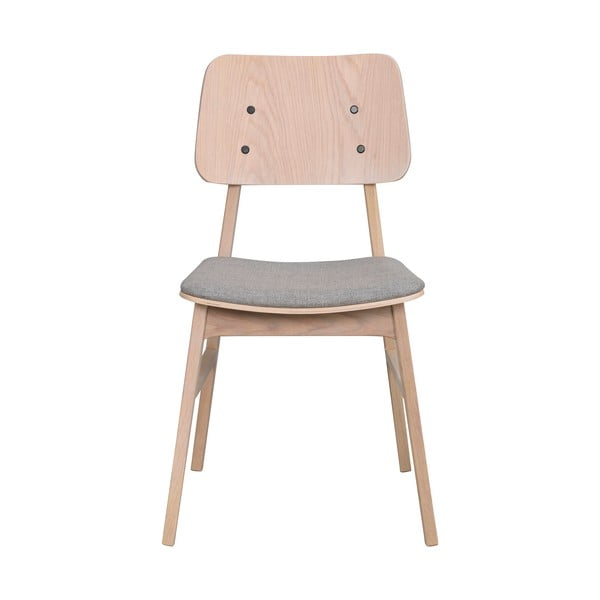 Svetlohnedá jedálenská stolička so svetlosivým sedákom Rowico Nagano-image-3