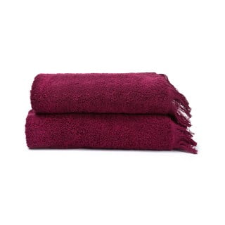 Sada 2 červených uterákov zo 100% bavlny Bonami Selection, 50 × 90 cm