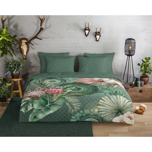 Zelené flanelové obliečky na jednolôžko 140x200 cm - HIP-image-1