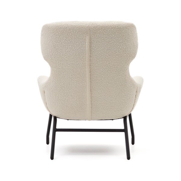 Krémové kreslo z textílie buklé Belina – Kave Home-image-3