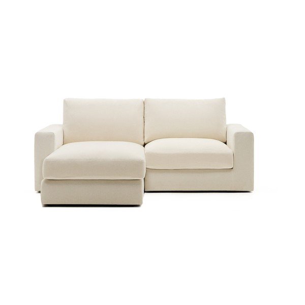 Béžová ženilková rohová pohovka (ľavý roh/s leňoškou) Alea – Kave Home