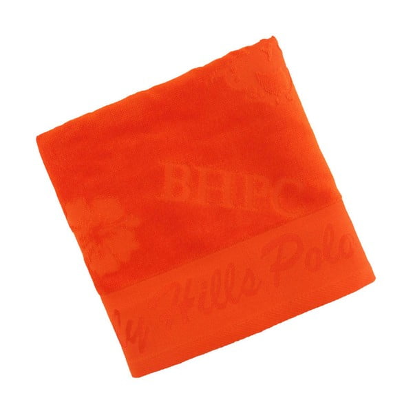 Oranžový bavlnený uterák BHPC Velvet, 50x100 cm